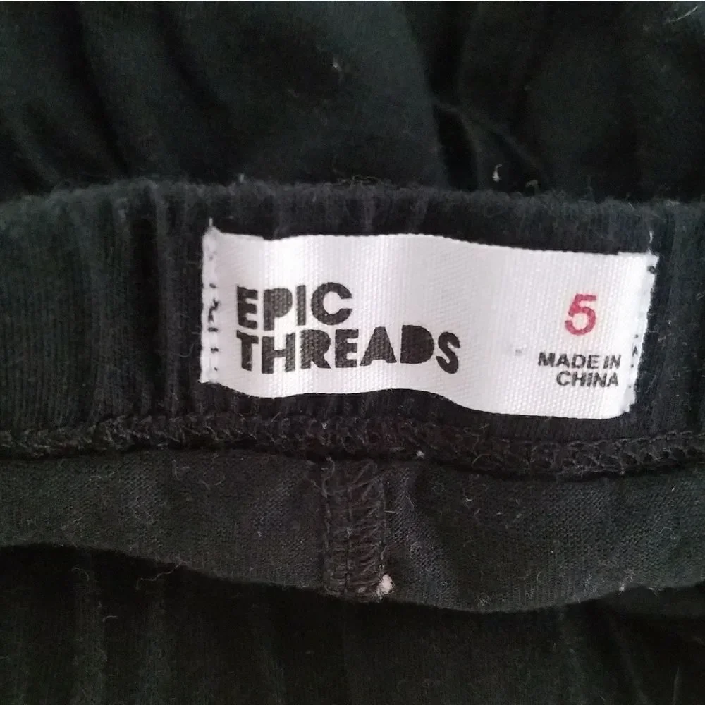 Epic Threads Little Girls Black 3-Tier Skort Size 5 Ruffle Skirt Shorts